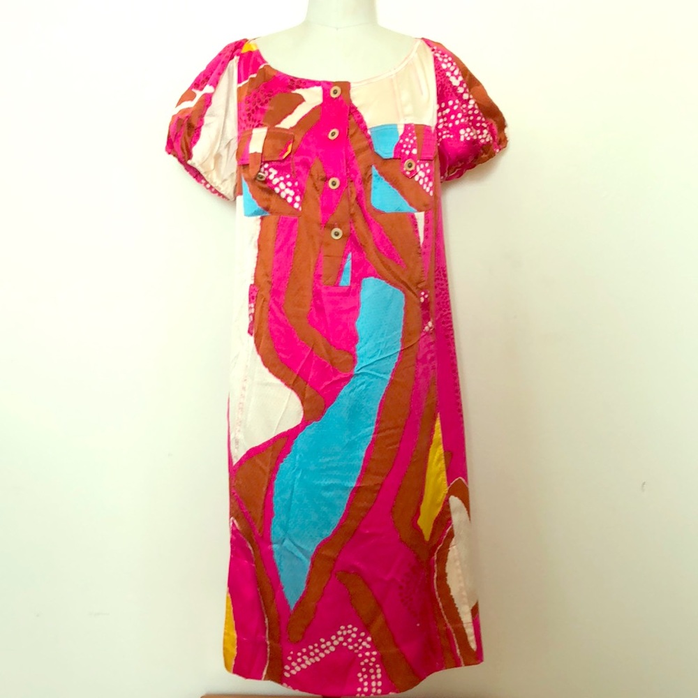 Diane Von Furstenberg Silk Multi-Colored Dress